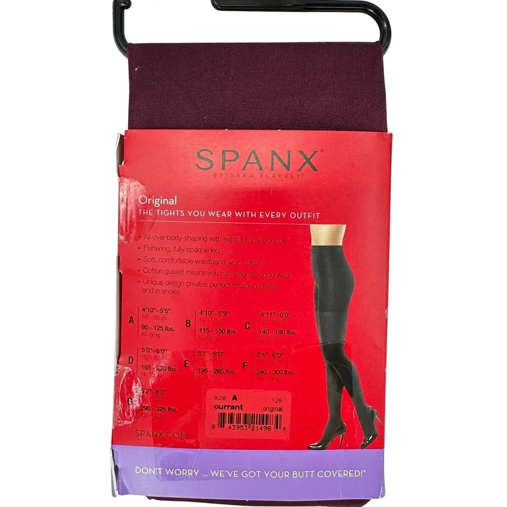 Spanx Tight-End Tights‎ Women Size A Currant Burgundy Bodyshaping Opaque 128 NEW
